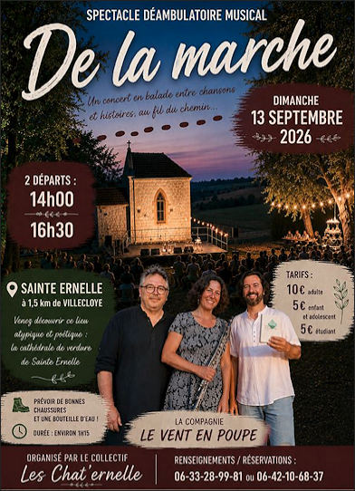 Théâtre de la marche à Sainte Eternelle le dimanche 13 septembre